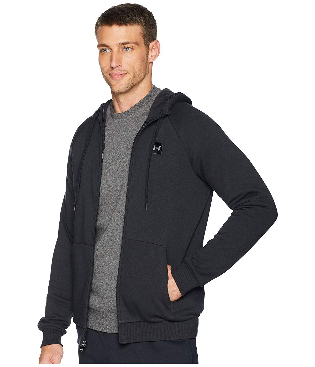 Under Armour - Under Armour Rival Fleece Full Zip Hoodie Black/Black ...