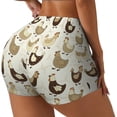 thumbnail image 2 of Wukai Funny Chicken Print Pack Biker Shorts for Women Yoga Workout Gym Running Scrunch Active Shorts-XX-Large, 2 of 8
