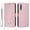 Pink, variant on Flip Case for Samsung Galaxy A7 2018 RFID Blocking Magnetic Clasp Wallet Case with 3 Card Slots and Kickstand Function