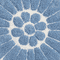 thumbnail image 3 of Chesapeake Bursting Flower 2pc Off White & Blue Round Bath Rug Set (24" & 30"), 3 of 7