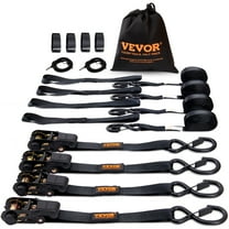 BENTISM 4 Pack Ratchet Tie Down Straps 2200 lbs 1"x15' Heavy Duty for Cargo