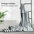 thumbnail image 4 of Green Essen 4 Pack Oversized Bath Towel 35 x 70 Inches Highly Absorbent Bath Sheets 600 GSM Soft Extra Large Bath Towel Sets Quick Dry Shower Towel for Bathroom Spa Hotel Gym Pool(Dark Gray), 4 of 7