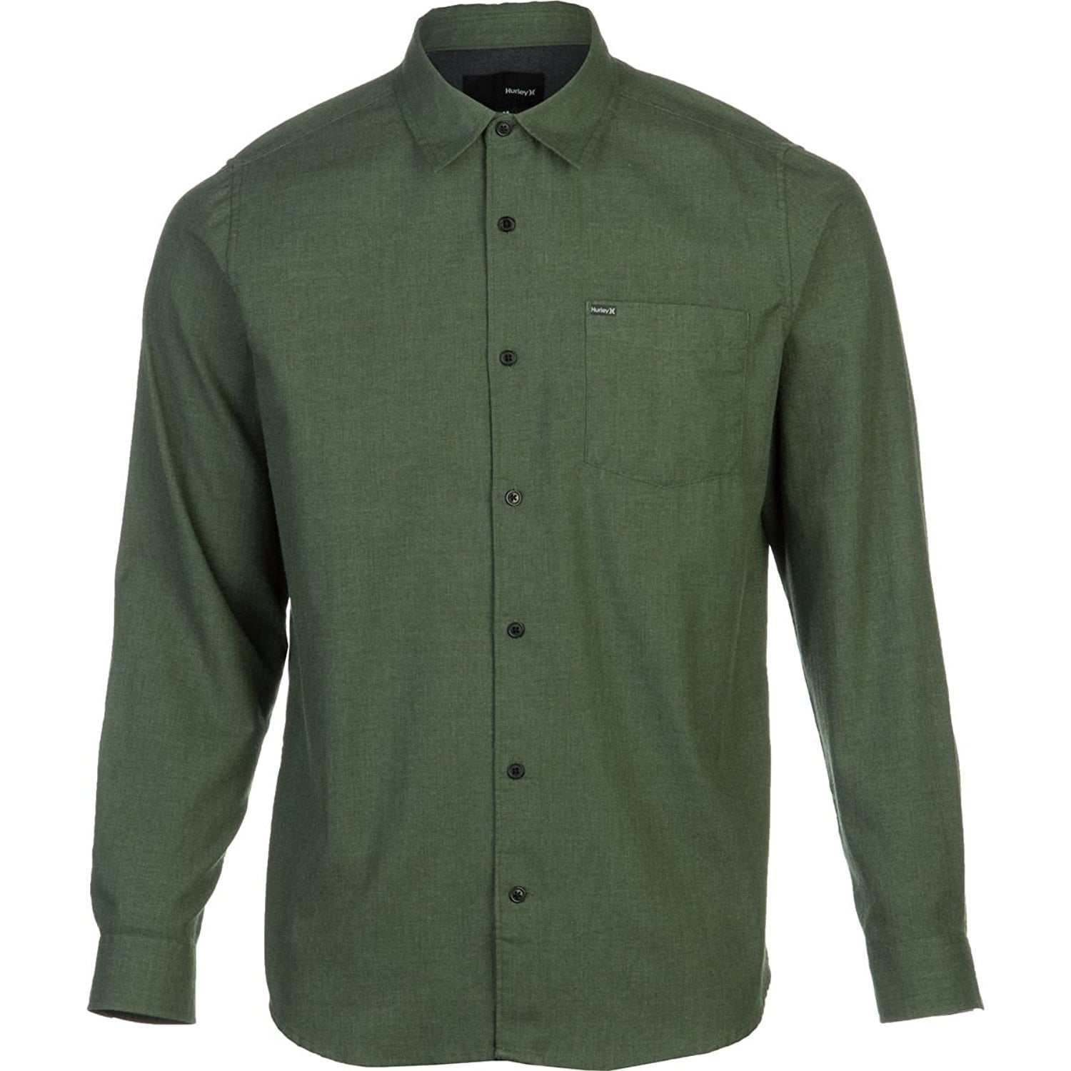 Button Down Long Sleeve Shirt Green 