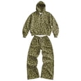 thumbnail image 5 of Solthread Mens Tracksuit 2 Piece Leopard Print Cheetah Print Hoodie and Wide Leg Pants Casual Outfit Sets, 5 of 6