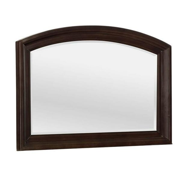 Benjara Bm215436 Arch Shape Dresser Top Beveled Mirror With Wooden Frame Brown Silver 32 8 X 2 1 X 46 5 In Walmart Com Walmart Com