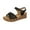 Black, variant on Orthopedic Wide Sandals for Women Open Toe Strappy Arch Support Flat Wedge Sandals 6
