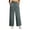 Gray, variant on LEAVINGSUO Linen Pants Women Wide Leg Relaxed Casual Pants Elastic High Waist Trousers With Pocket Button Detail For Everyday Outdoor Vacation Wear Black S