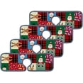 thumbnail image 3 of SKYSONIC Faucet Absorbent Mat 4 Pcs Christmas Colorful Checker Kitchen Faucet Splash Catcher Washable Counter Drying Pads Behind Faucet for Kitchen Bathroom, 3 of 7