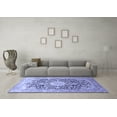 thumbnail image 3 of Ahgly Company Machine Washable Indoor Rectangle Medallion Blue Traditional Area Rugs, 8' x 10', 3 of 4