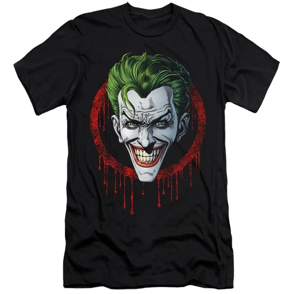Batman - Joker Drip - Premium Slim Fit Short Sleeve Shirt - Small