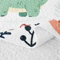 thumbnail image 5 of Erosebridal Colorful Dino Dandelion Bed Spread Queen,Kawaii Floral Fungus Queen Coverlet Set For Girls,3pcs, 5 of 7