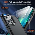 thumbnail image 4 of for iPhone 13 Pro Max Case, [12 FT Military Grade Drop Protection][with 2 Pcs Tempered Glass Screen Protector] Heavy Duty Shockproof Phone Cover for iPhone 13 Pro Max 6.7 inch,Black, 4 of 7