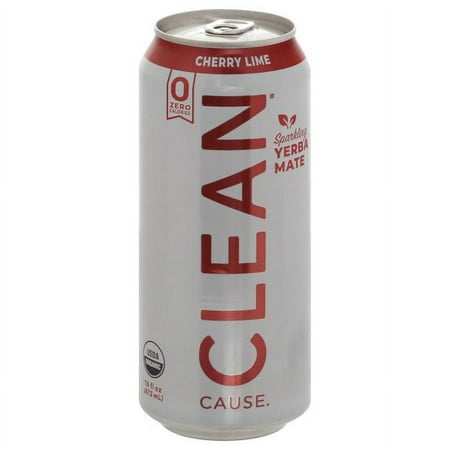 Clean Cause - Yrba Sparkling Cherry Lime - Case Of 12-16 Fz