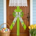 thumbnail image 5 of Green Green Bow Easter Decoration Imitation Linen Ribbon With Wire Edge For Spring Wreaths Bunny Egg Festival Crafts, 5 of 7