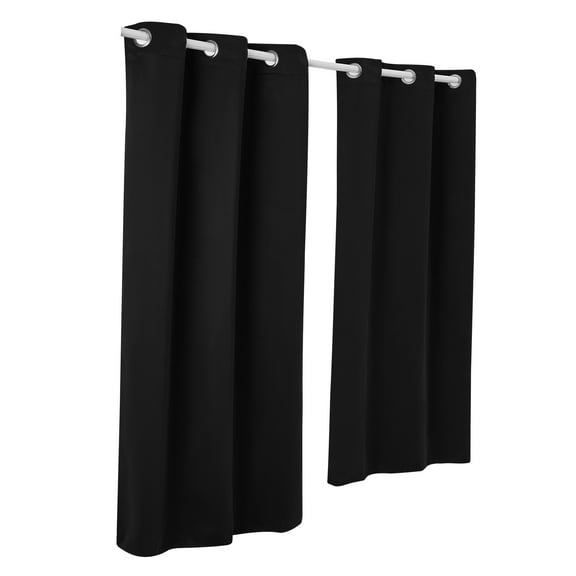 KFFKFF Darkening Drapes, Set of 2 Panels, Each 42 Inches Wide, 63 Inches Long, Energy Efficient Light Barrier Curtains, Equipped with Grommets, Polyester Window Treatments for Bedroom