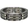 Men's Stainless Steel Two Big Polish Finished Chunky Cable Bracelet, 8-3/4