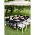 thumbnail image 3 of Outdoor Tablecloth with Umbrella Hole and Zipper, Christmas Elk Rectangle Table Cloth 60x102 Inch Waterproof Tablecloth, Winter Santa Claus Xmas Snowflakes Black Picnic Table Cover for Patio Camping, 3 of 7