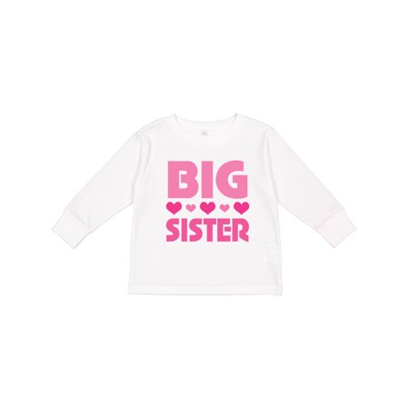 

Inktastic Big Sister Announcement Girls Big Sis Reveal Gift Toddler Toddler Girl Long Sleeve T-Shirt