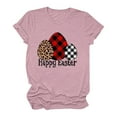 thumbnail image 4 of TIMIFIS Roses T-Shirt pour Femmes Joyeuse Journée de Easter T-Shirt Graphique Lapin Oeufs T-Shirt Mode Été Col Rond Manches Courtes Hauts, 4 of 4