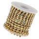 thumbnail image 1 of AB Crystal Rhinestone Tazas Cierre Ajuste Cadena 10 Yardas 2mm / 2.4mm / Oro, 1 of 9