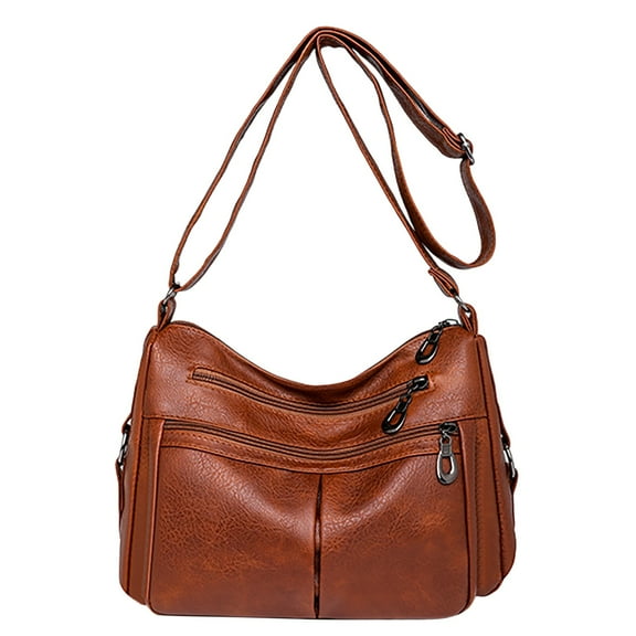 MUSOIE Large Crossbody Bags for Women Multi Pockets Shoulder Bags Soft Vintage Vegan Leather Purses