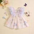 thumbnail image 3 of Douhoow Flower Dress for Toddler Baby Girls Butterfly Embroidery Fly Sleeve Mesh Tulle Dresses 18 24 Months 3 4 5 Years Kids Princess Dress, 3 of 8