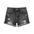 thumbnail image 5 of Yifymode Jean Shorts Womens Summer Mid Rise Stretchy Ripped Denim Shorts Casual Mid Thigh Cut Off Jorts with Pockets,Gray L, 5 of 5
