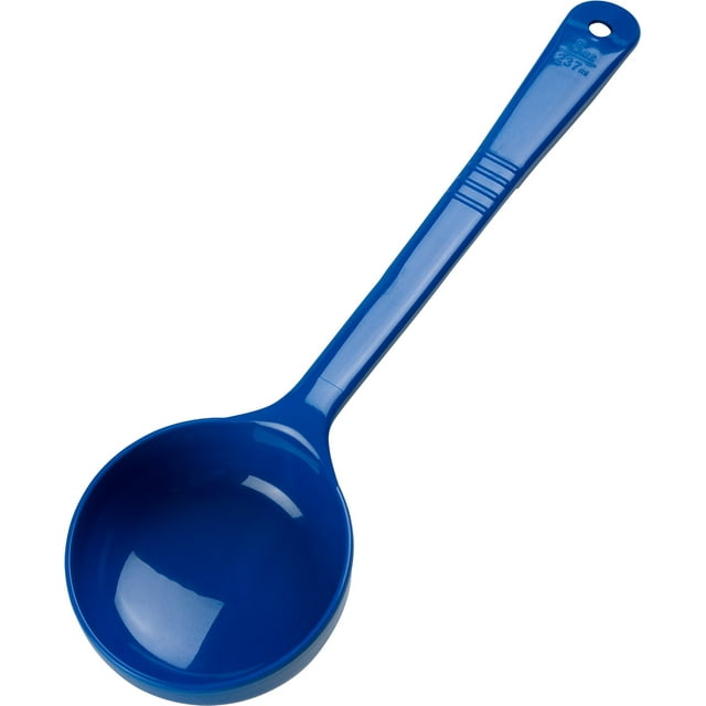 Carlisle Foodservice Products 399214 Cuchara sólida de control de porciones con mango largo, 8 onzas, azul
