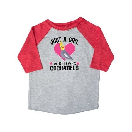 

Inktastic Cockatiel Just A Girl Who Loves Gift Toddler Toddler Girl T-Shirt