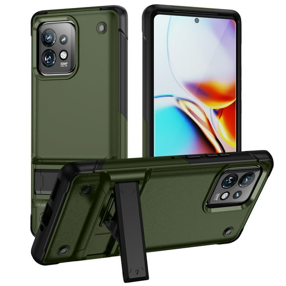 Decase Military-Grade for Motorola Moto G Pure Case,Heavy-Duty Drop Protection,Slim Hard Back Cover with Invisible Kickstand Rugged Shockproof Anti-Scratch Cover Case, Armygreen