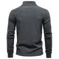 thumbnail image 5 of USNSM Quarter Zip Pullover Men Solid Color Golf Jacket Fleece Lined Long Sleeved Stand Up Collar Pullover Fall Bottom Sweatshirt Gray L, 5 of 5