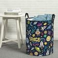 thumbnail image 6 of Fuzoiu Colorful Space Print Circular Hamper,Laundry Basket with Handle,Collapsible Laundry,Dirty Clothes Storage Basket,for Bedroom Bathroom Dorm Living Room-Medium, 6 of 6