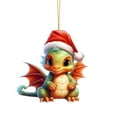 thumbnail image 2 of 100Fens Christmas Dragon Baby Acrylic Christmas Hanging Ornament Christmas Tree Hanging Ornament Pendant, 2 of 3