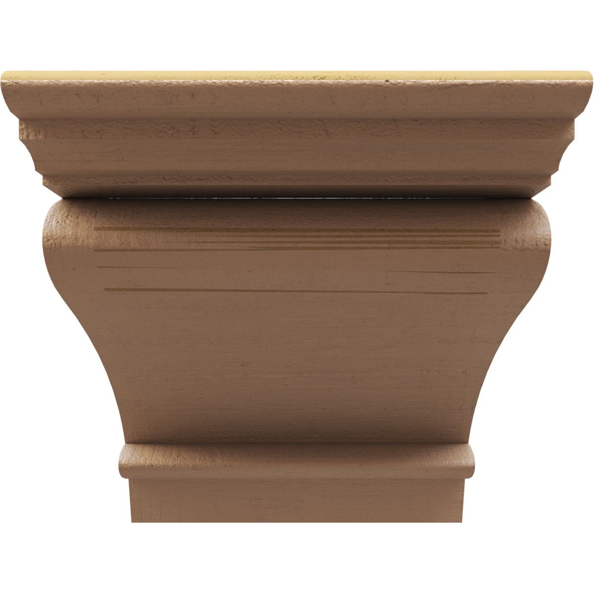 10"W x 20"D x 10"H Wide Mayflower Rough Cedar Woodgrain TimberThane Corbel, Primed Tan
