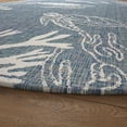 thumbnail image 3 of Ox Bay Sophie 5'3" Round Aqua Sea Turtle Coral Reef Indoor/Outdoor Area Rug, 3 of 7
