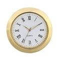 thumbnail image 4 of Inserto de reloj redondo, manualidades de bricolaje, cabezal de reloj decorativo para el hogar con números romanos marco dorado, 4 of 9