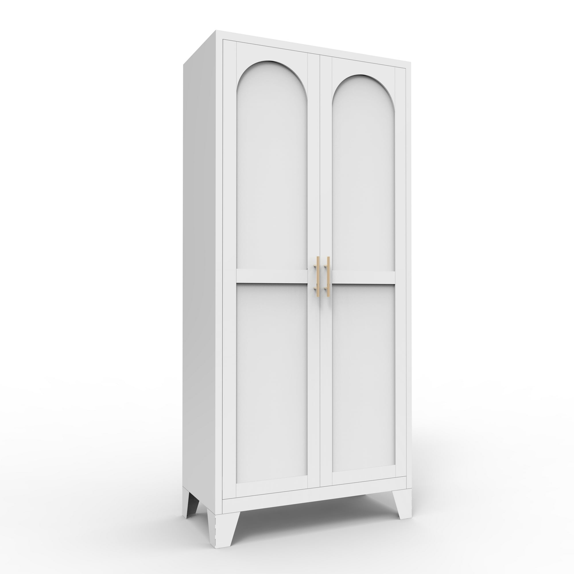Homy Casa 61" Tall Garage Storage Cabinet with Adjustable Shelves, Heavy Duty Utility Organizer White