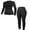 Black, variant on Sociala Thermal Underwear for Women, Long Johns Ski Cold Weather Gear Set Base Layer Warm Winter Top and Bottom Running