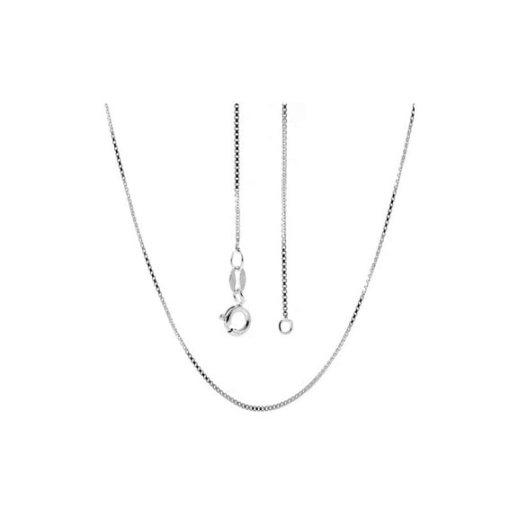 Italian Sterling Silver Box Chain 14" 16" 18" 20" 22" 24" Necklace
