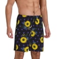 thumbnail image 2 of Sikiie Sunflowers Mens Pajama Shorts, Lightweight Lounge Pant with Pockets Soft Sleep Pj Shorts for MenLarge, 2 of 6