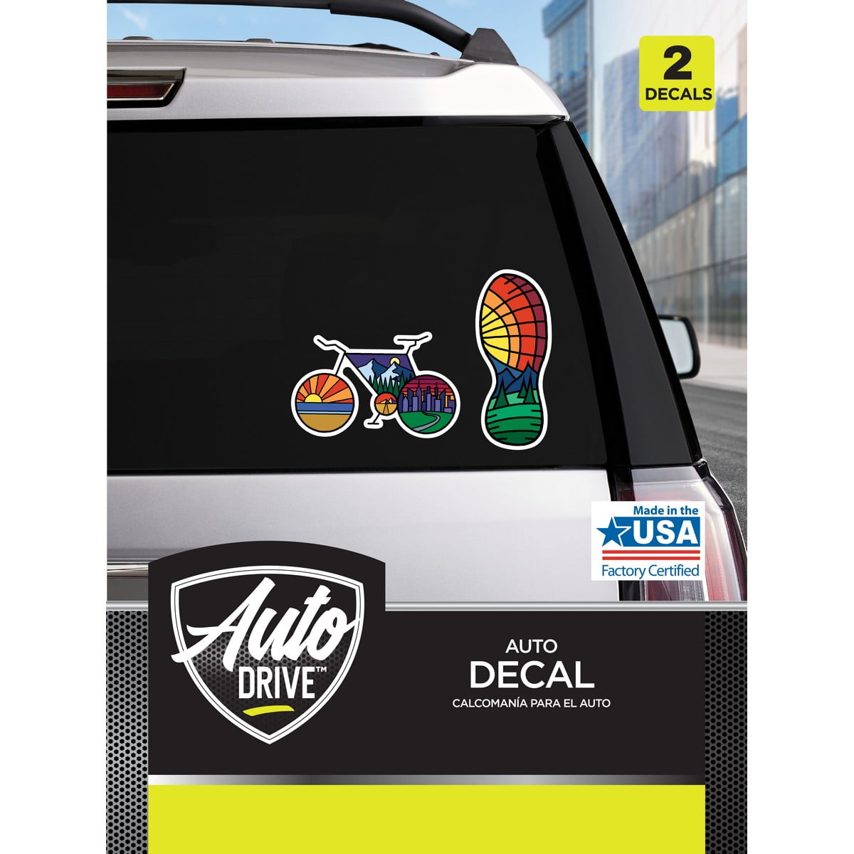 Auto Drive Shoeprint/Bike Decals