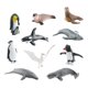 thumbnail image 1 of 10 juegos de animales del Antártico, accesorios de aprendizaje, juguetes educativos en miniatura para y niñas, decoración para tartas, Hugo estatuilla de animales, 1 of 3
