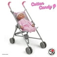 thumbnail image 4 of Cotton Candy Pink Umbrella Doll Stroller in Grey Polka Dots, Fits Dolls Up to 24", 4 of 5