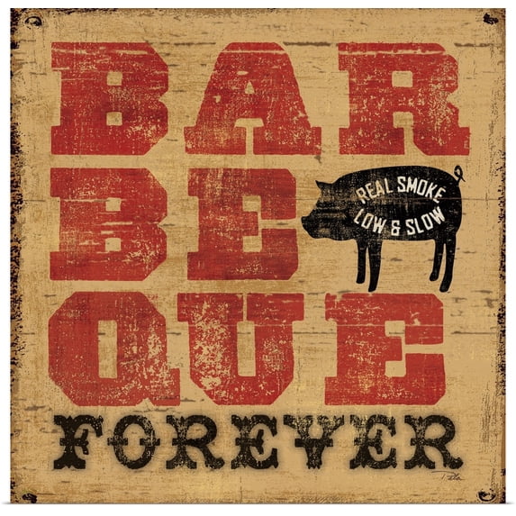 Great BIG Canvas | Rolled Poster Print entitled Barbeque Forever