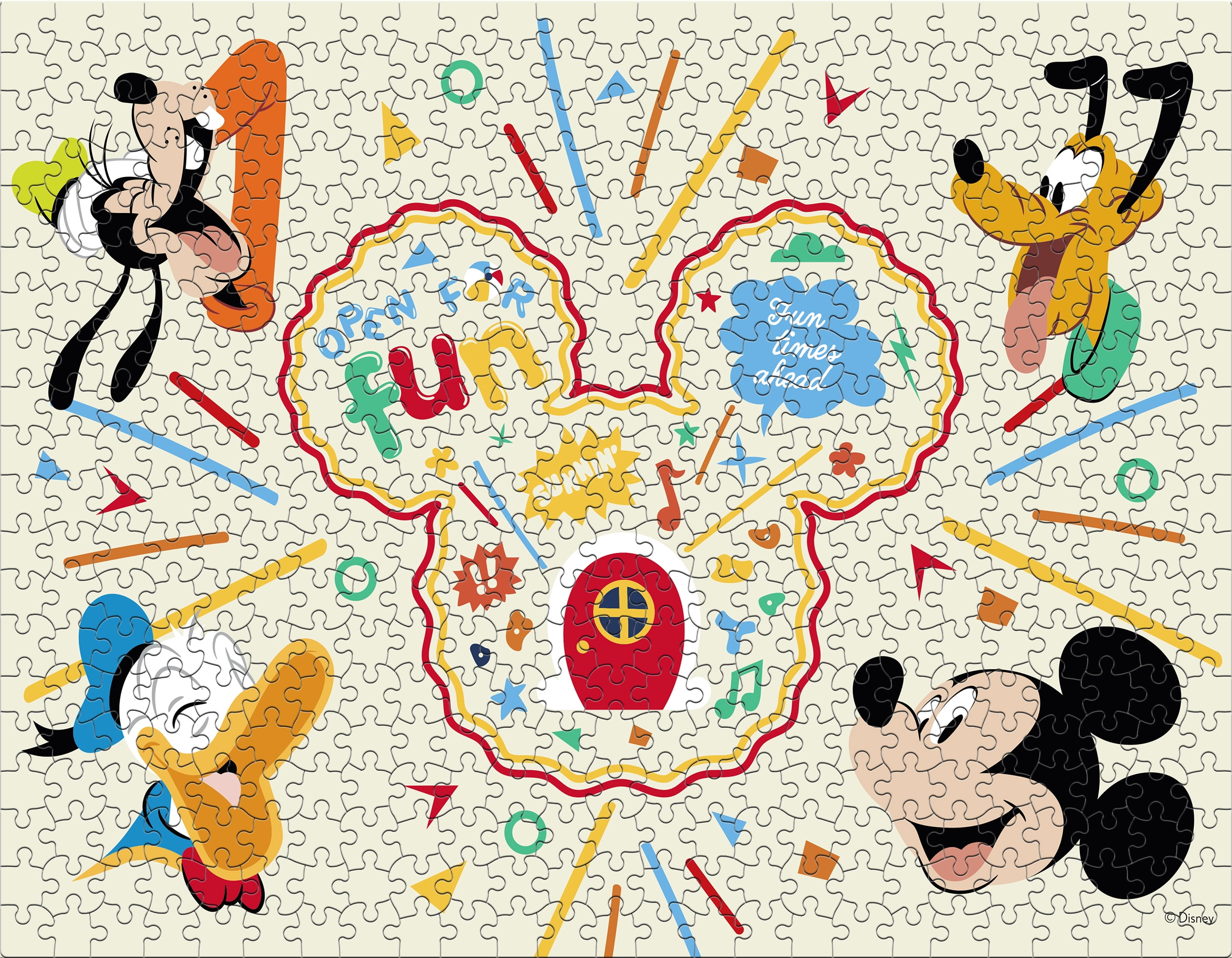 Ceaco Disney Classic Kids 4-in-1 Multipack Interlocking Jigsaw Puzzles for Children Ages 6+