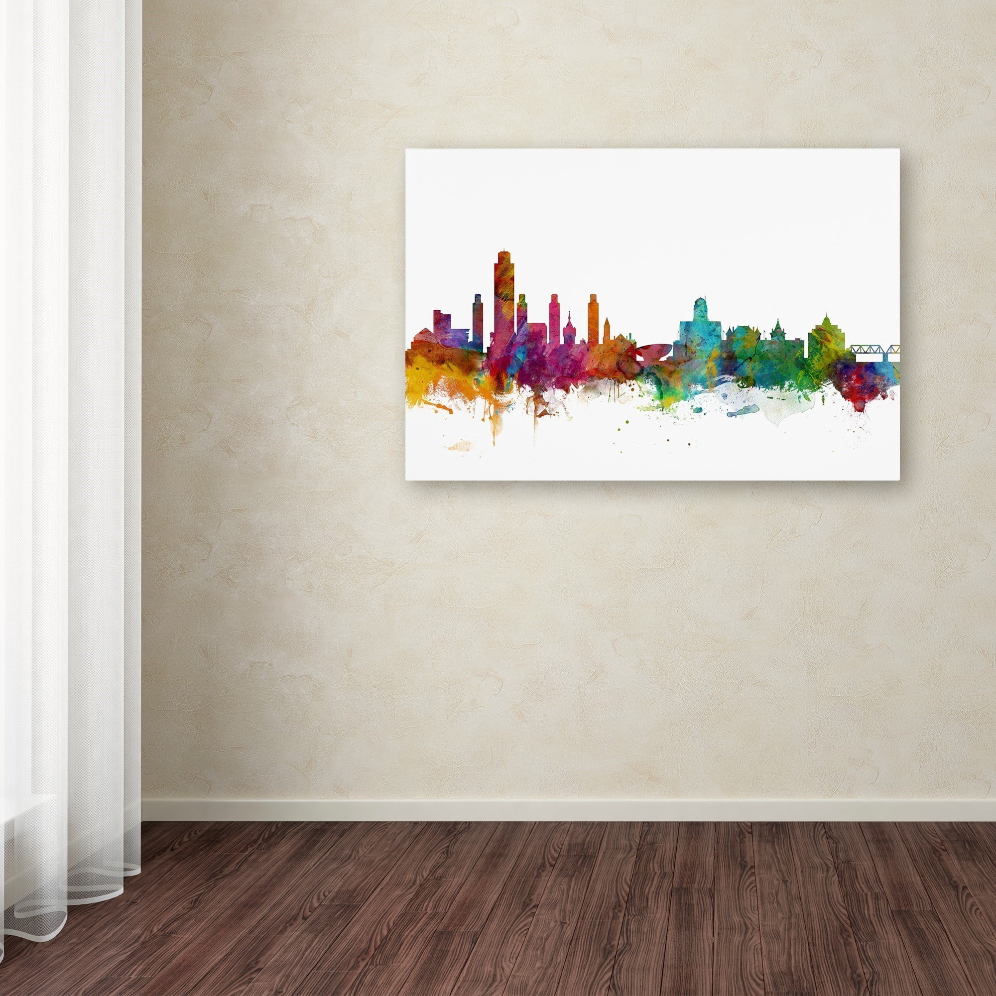 Trademark Fine Art "Albany New York Skyline" Canvas Art by Michael Tompsett