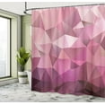 thumbnail image 5 of Ambesonne Abstract Shower Curtain, Triangle Diamond Shape, 69"Wx75"L, Rose Dried Rose Pink, 5 of 5