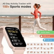 SOUYIE 2026 Women Men Smart Watches , 1.8 Touch Screen Smartwatch for Android Iphone, Fitness Trackers with Bluetooth Call/text,100+ Sports Modes,IP68 Waterproof,Pink