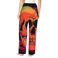 thumbnail image 3 of Balery Skull And Flag Usa print Women's Pajama Pants,Ultra Lightweight Pjs,Lounge Pant-Large, 3 of 9