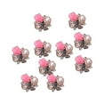 thumbnail image 5 of UDIYO 10Pcs Rose Flower Faux Pearl Decor Glitter Rhinestone DIY Nail Art Stickers, 5 of 5